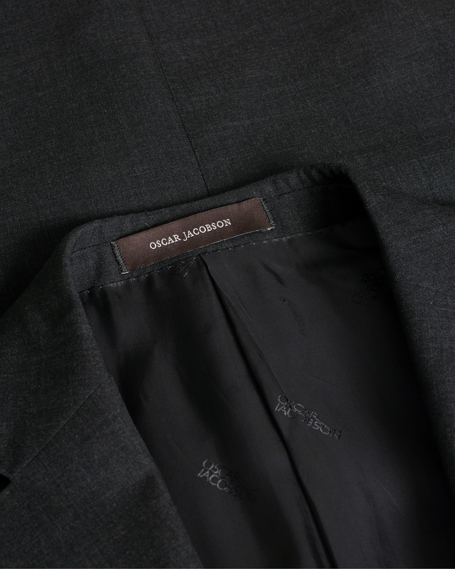 Men | Oscar Jacobson Edmund Blazer Super 120's Wool Grey | Pre-owned | Oscar Jacobson Edmund Blazer Super 120's Wool Grey