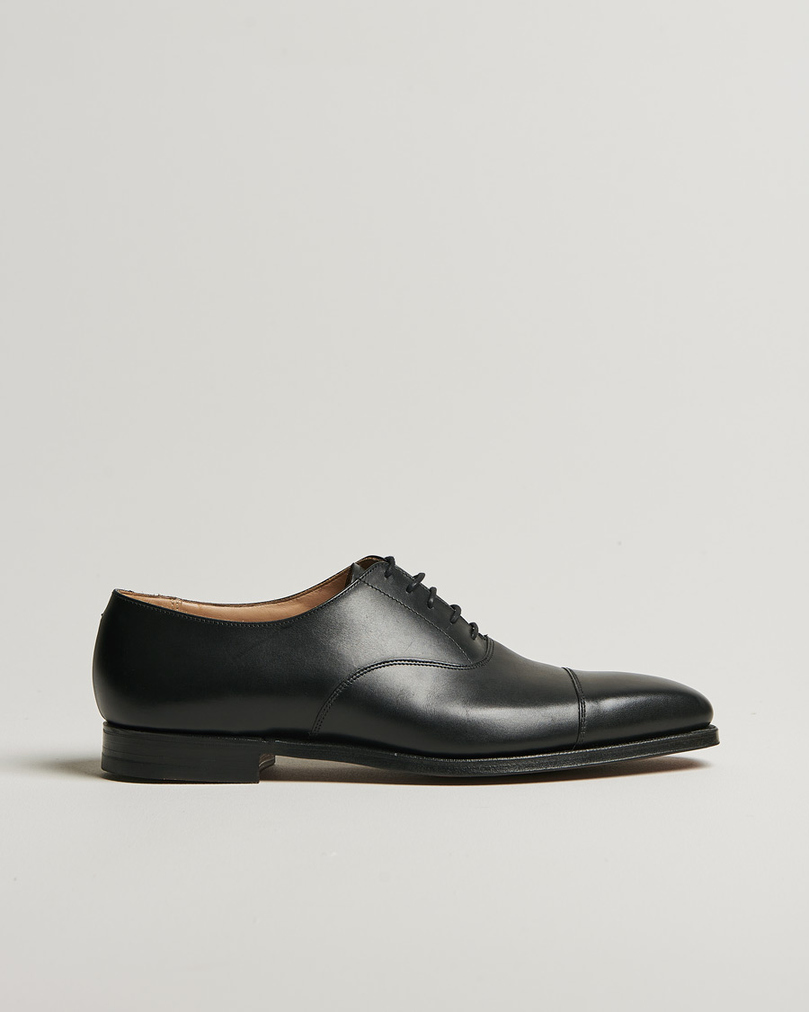 Men | Crockett & Jones Hallam Oxford Black Calf | Pre-owned | Crockett & Jones Hallam Oxford Black Calf