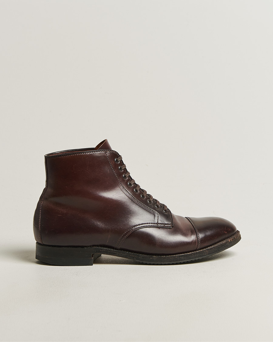 Men | Pre-owned Welted shoes | Pre-owned | Alden 41853 Cap Toe Boot Burgundy Shell Cordovan US10 - EU44