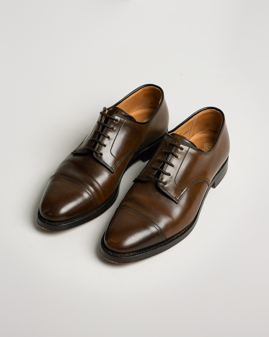 Men | Crockett & Jones Bradford Derby Dark Brown Cordovan | Pre-owned | Crockett & Jones Bradford Derby Dark Brown Cordovan