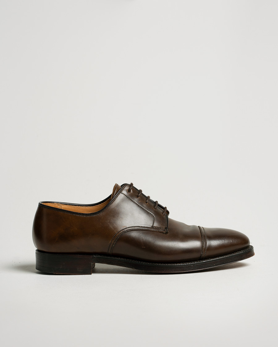 Men | Crockett & Jones Bradford Derby Dark Brown Cordovan | Pre-owned | Crockett & Jones Bradford Derby Dark Brown Cordovan