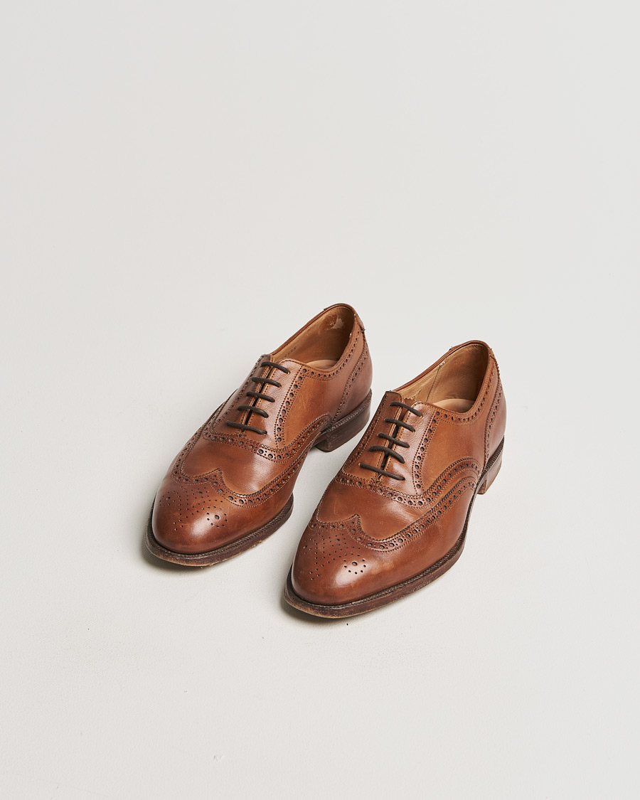 Men | Crockett & Jones Downing Derbys Tan Burnish Calf UK7 - EU41 | Pre-owned | Crockett & Jones Downing Derbys Tan Burnish Calf UK7 - EU41