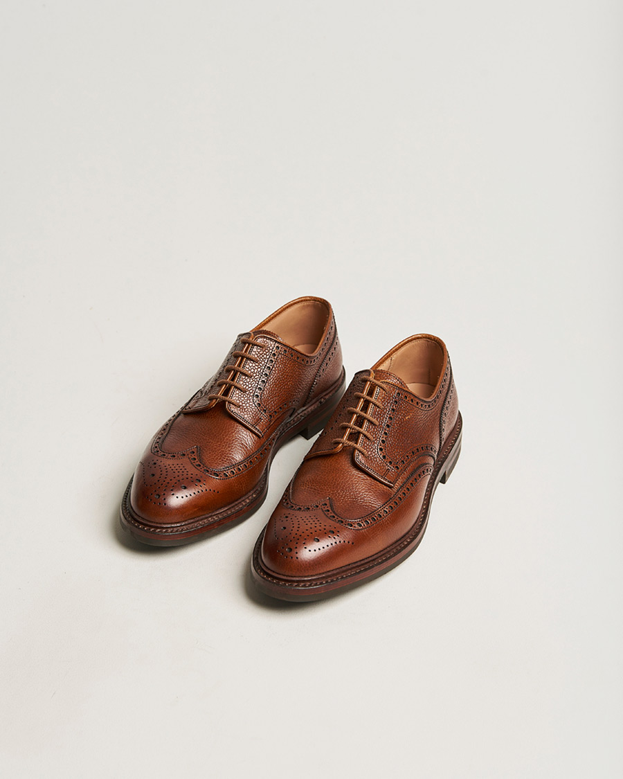Men | Pre-owned Welted shoes | Pre-owned | Crockett & Jones Pembroke Derbys Tan Grained Calf UK10,5 - EU44,5