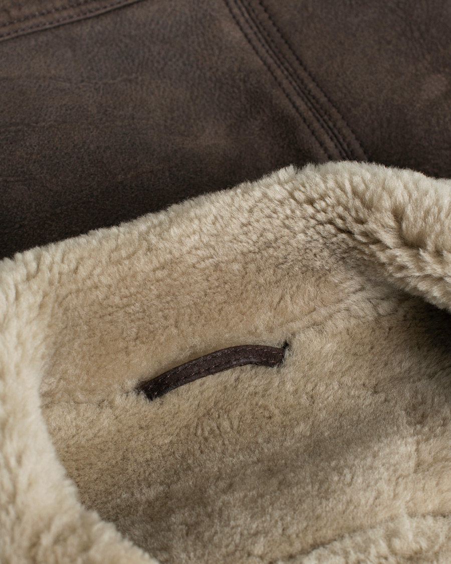 Men | Pre-owned Coats & Jackets | Pre-owned | J.Lindeberg Redster Mud Shearling Suede Jacket Mud Brown