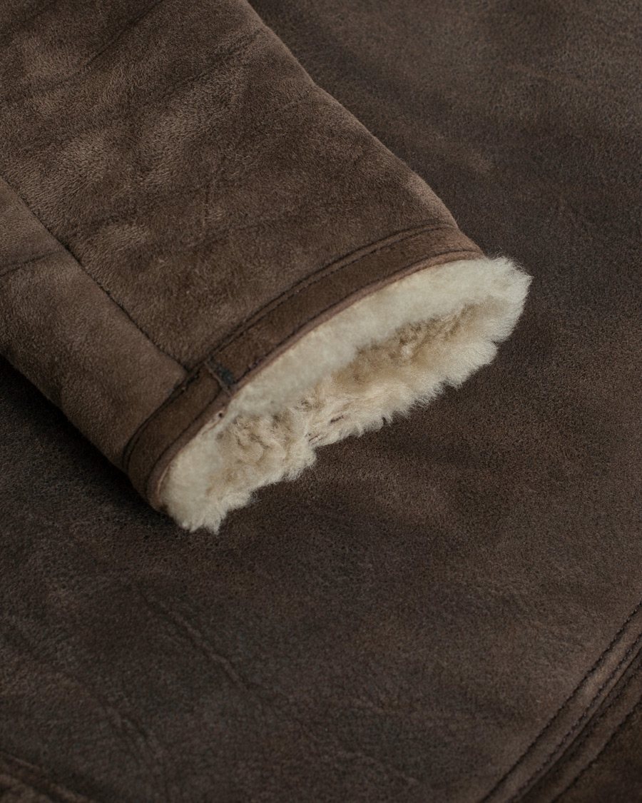 Men | Pre-owned Coats & Jackets | Pre-owned | J.Lindeberg Redster Mud Shearling Suede Jacket Mud Brown