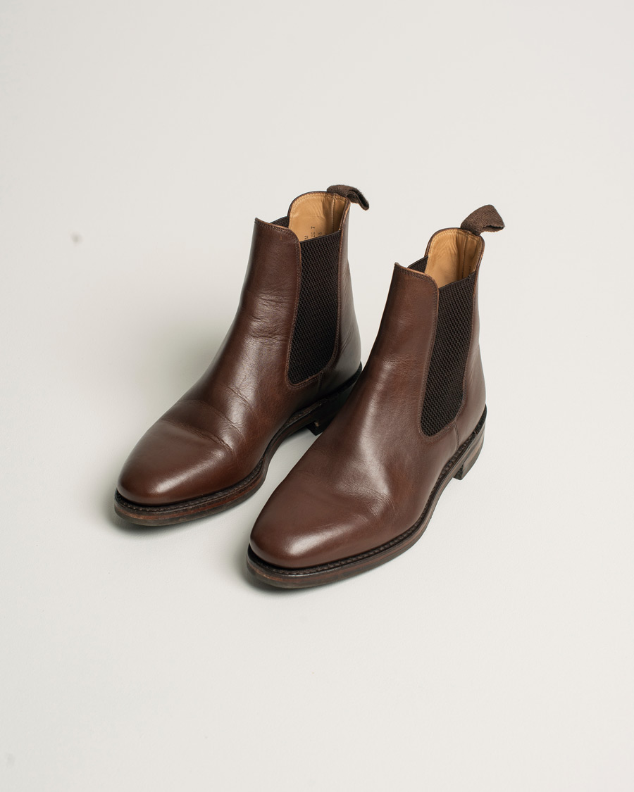 Men | Loake 1880 Blenheim Chelsea Boot Brown Waxy Leather UK7 - EU41 | Pre-owned | Loake 1880 Blenheim Chelsea Boot Brown Waxy Leather UK7 - EU41