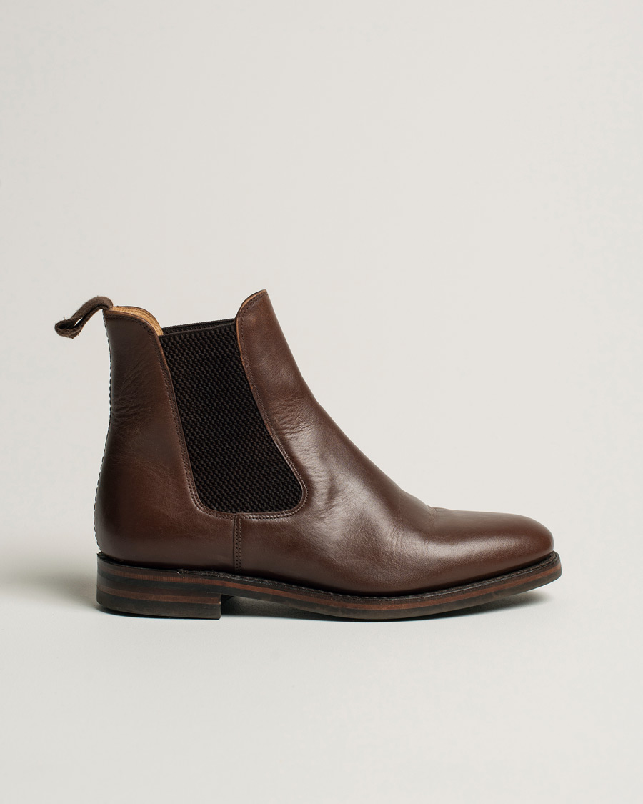 Men | Loake 1880 Blenheim Chelsea Boot Brown Waxy Leather UK7 - EU41 | Pre-owned | Loake 1880 Blenheim Chelsea Boot Brown Waxy Leather UK7 - EU41