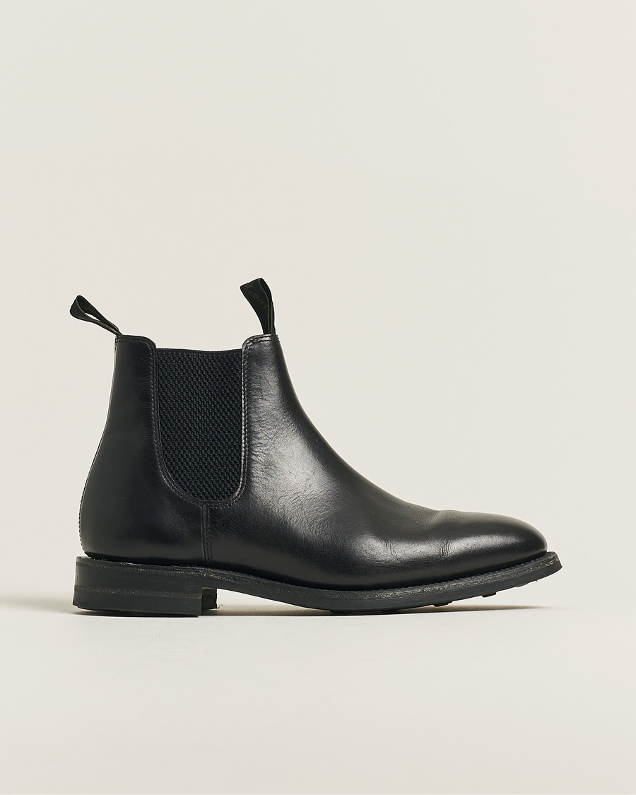 Men | Loake 1880 Chatsworth Chelsea Boot Black Calf | Pre-owned | Loake 1880 Chatsworth Chelsea Boot Black Calf