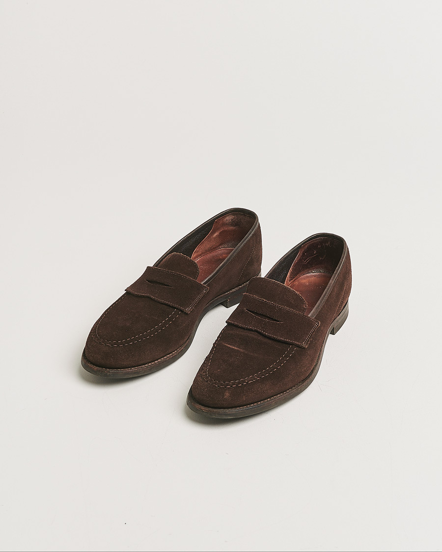Men | Pre-owned Shoes | Pre-owned | Crockett & Jones Harvard City Sole Dark Brown Suede