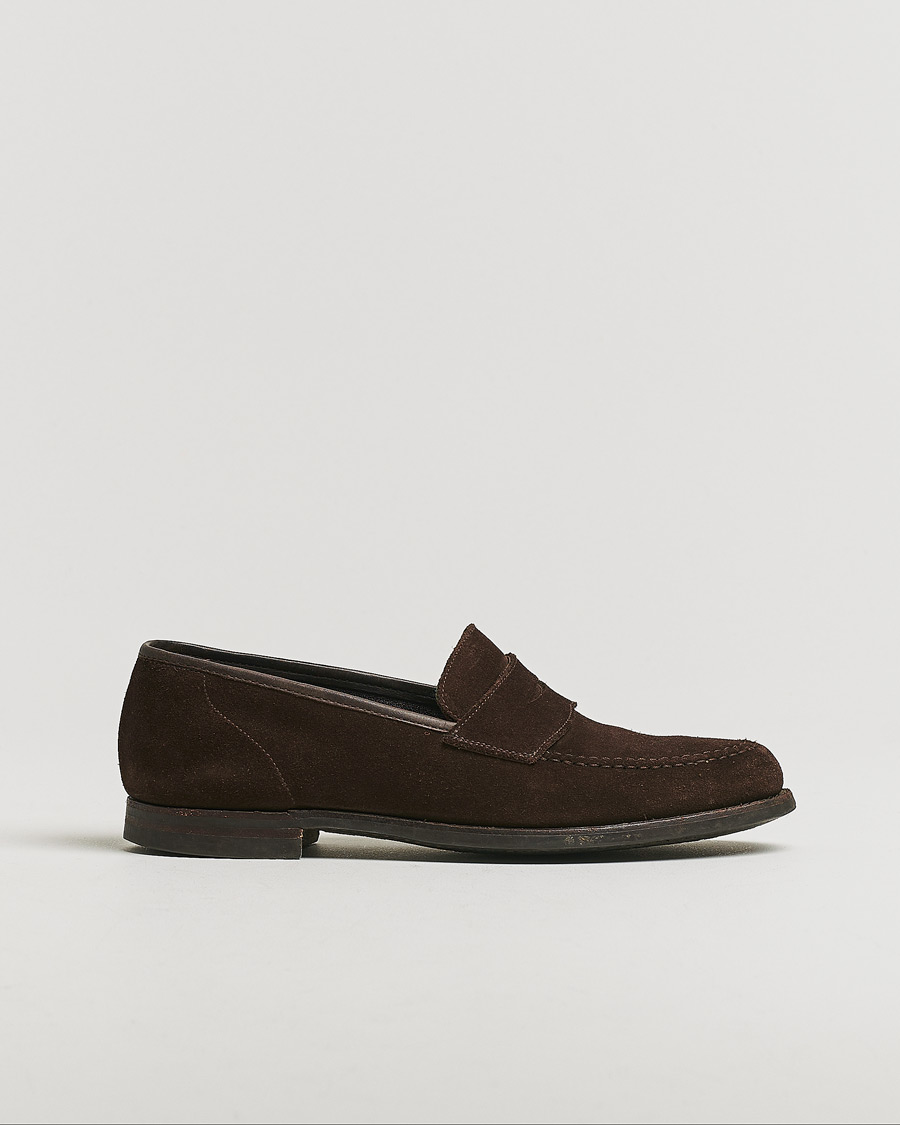 Men | Pre-owned Shoes | Pre-owned | Crockett & Jones Harvard City Sole Dark Brown Suede