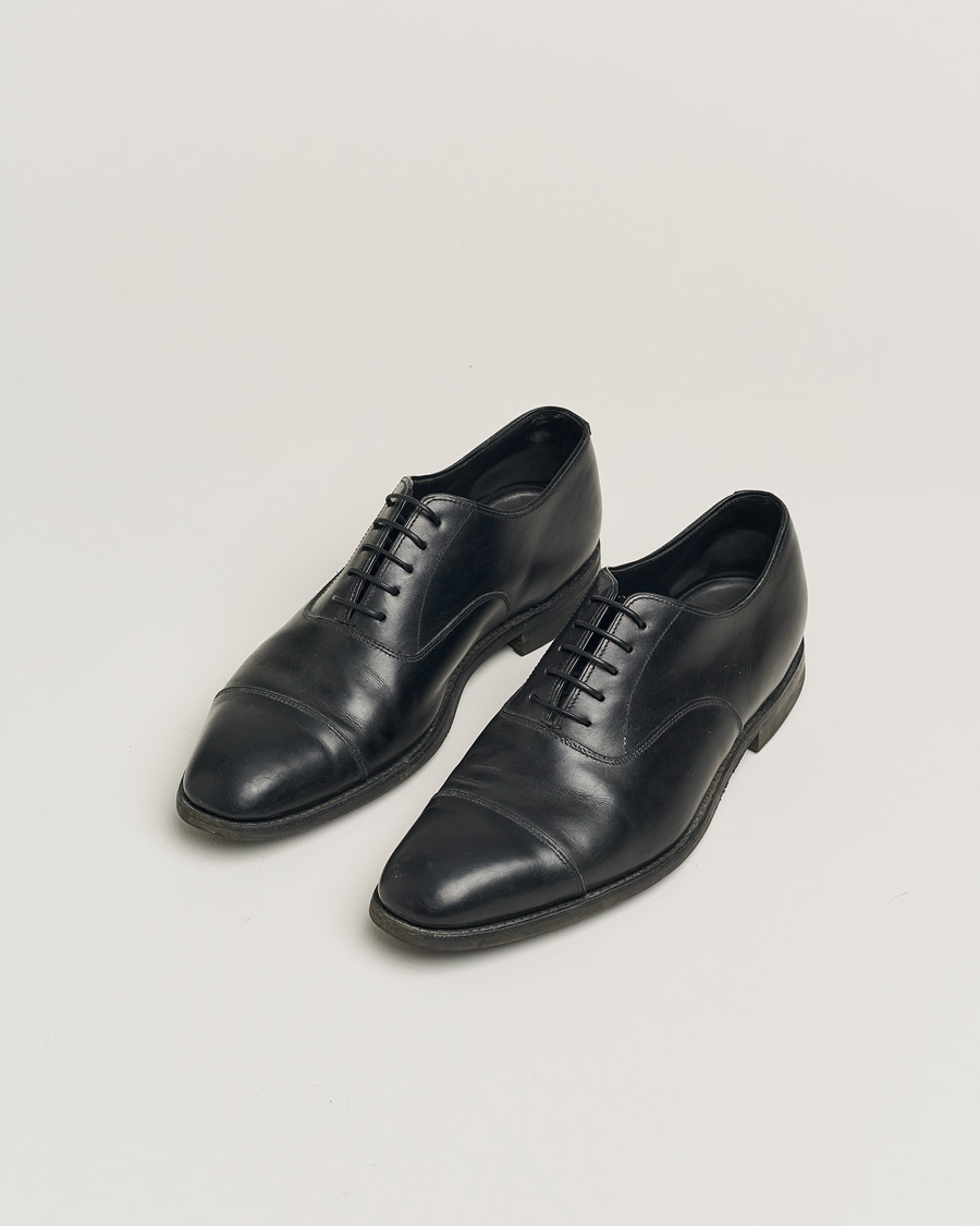 Men | Loake 1880 Aldwych Single Dainite Oxford Black Calf | Pre-owned | Loake 1880 Aldwych Single Dainite Oxford Black Calf
