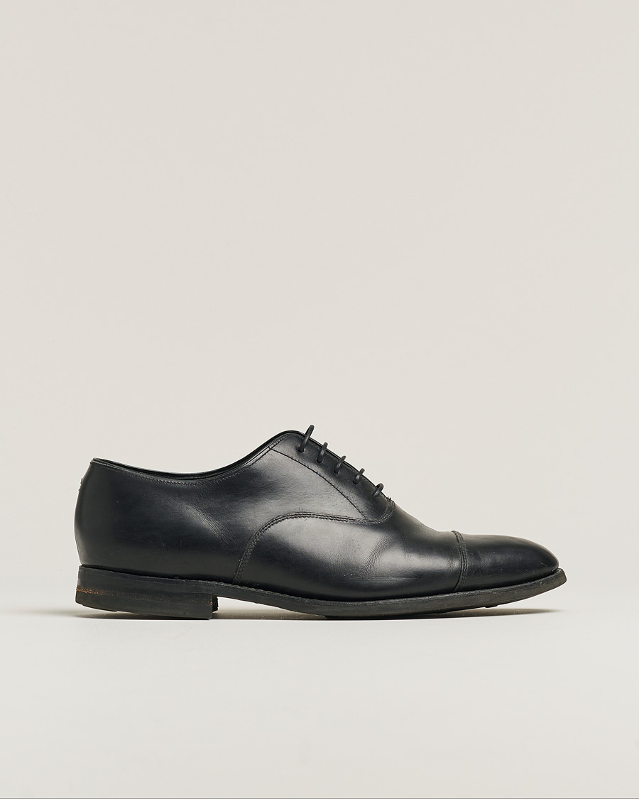 Men | Loake 1880 Aldwych Single Dainite Oxford Black Calf | Pre-owned | Loake 1880 Aldwych Single Dainite Oxford Black Calf
