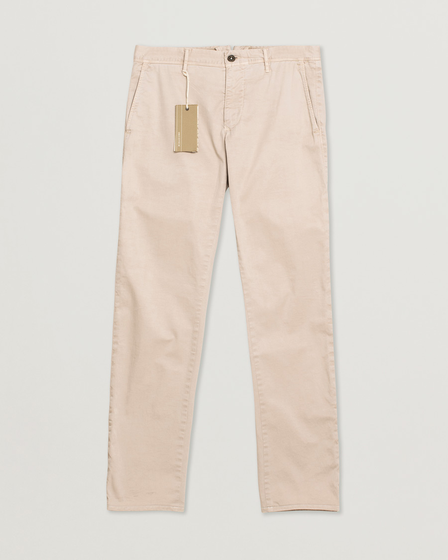 Men | Trousers | Pre-owned | Incotex Slim Fit Stretch Slacks Sand W33