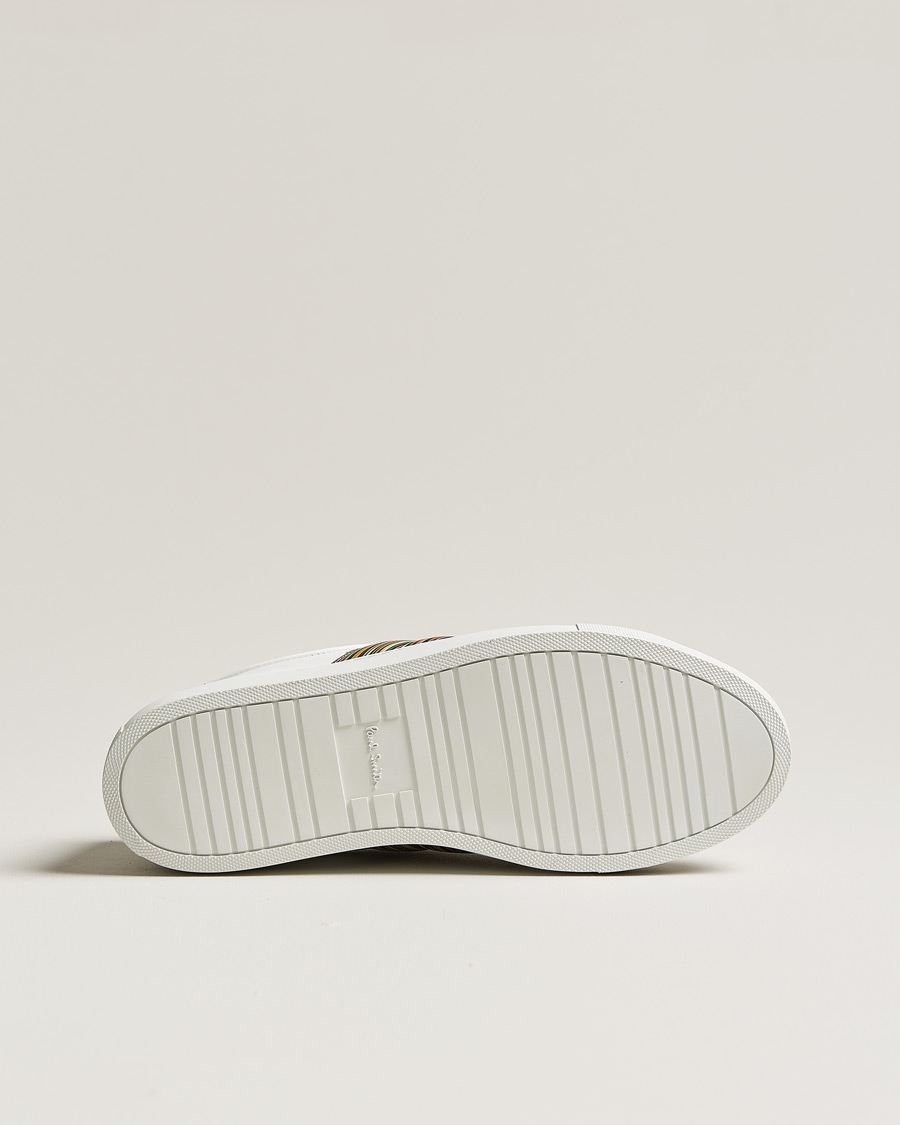 Men | Paul Smith Ivo Sneaker White Multistripe Nappa | Pre-owned | Paul Smith Ivo Sneaker White Multistripe Nappa