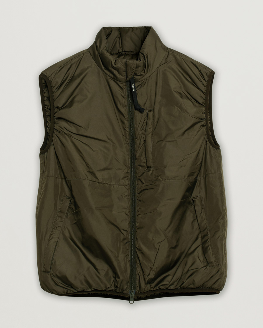 Men | Coats & Jackets | Pre-owned | Aspesi Jil Padded Vest Dark Military