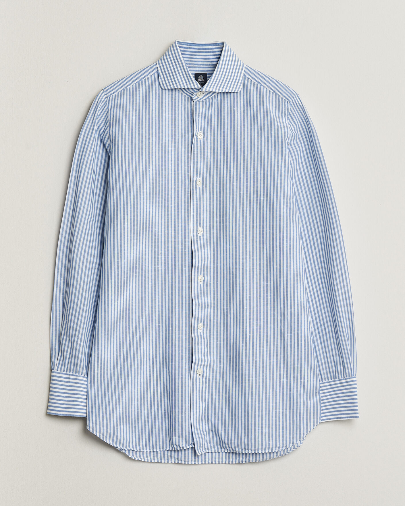 Men | Finamore Napoli Slim Fit Shirt Blue Stripe 38 - S | Pre-owned | Finamore Napoli Slim Fit Shirt Blue Stripe 38 - S
