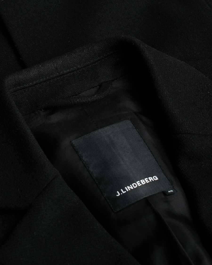 Men | Coats & Jackets | Pre-owned | J.Lindeberg Wolger Compact Melton Coat Black 46