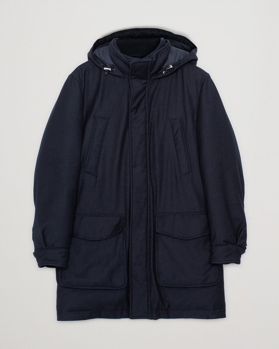 Men | Coats & Jackets | Pre-owned | Morris Heritage Brunate Limited Wool Down Parka Navy