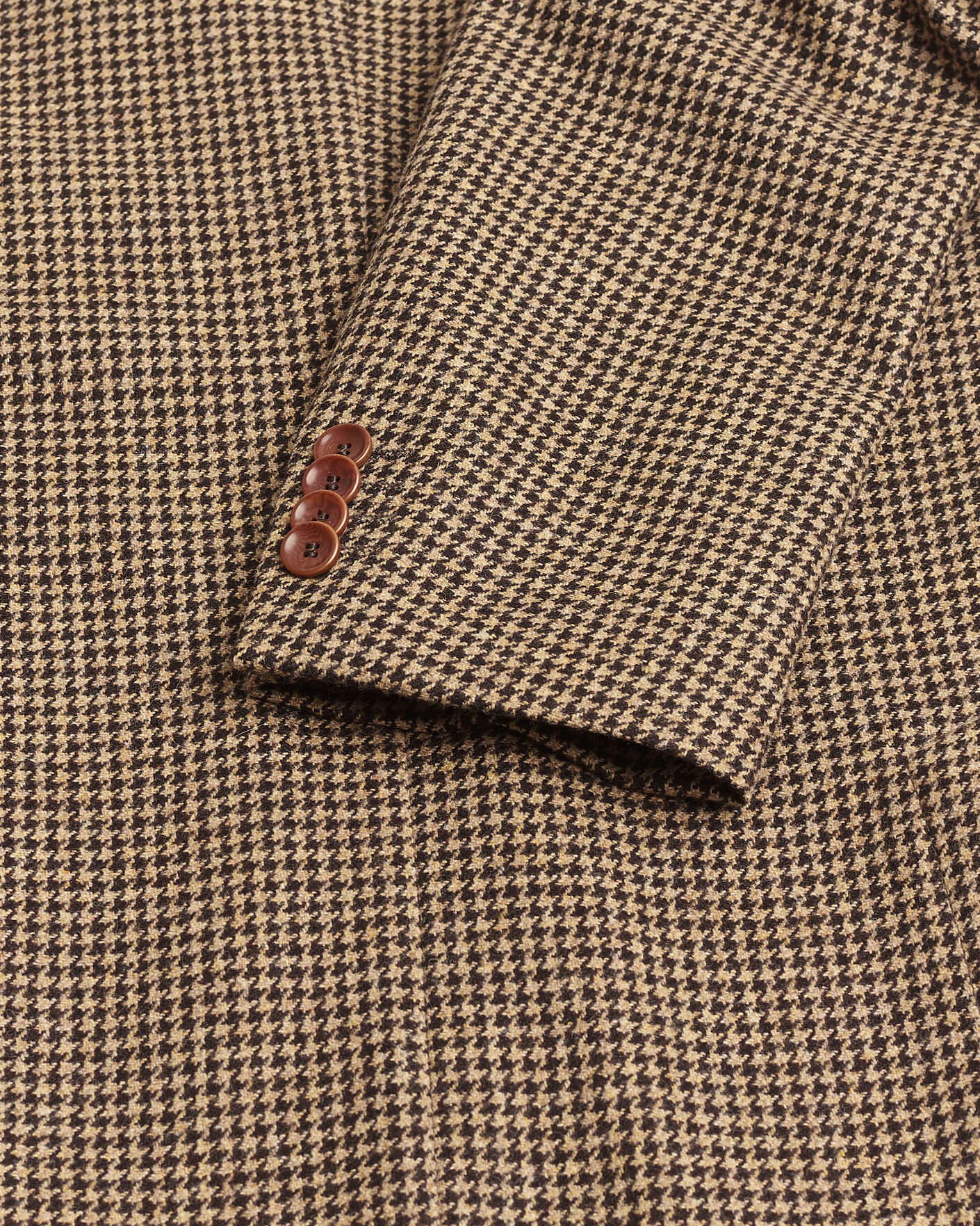 Men | Pre-owned Blazers | Pre-owned | Oscar Jacobson Einar Houndstooth Wool Blazer Brown 50