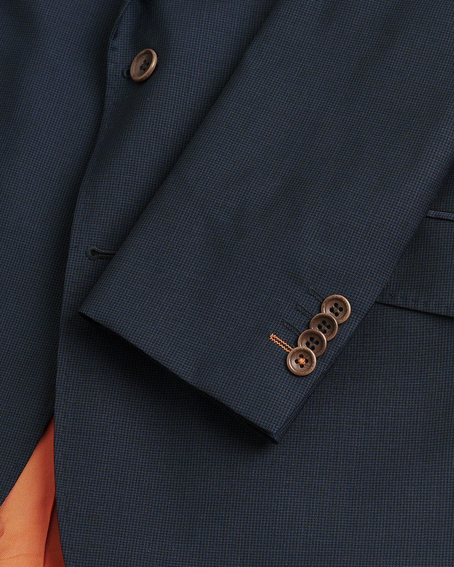 Men | Pre-owned Suits | Pre-owned | Morris Wool Suit Navy Check 150