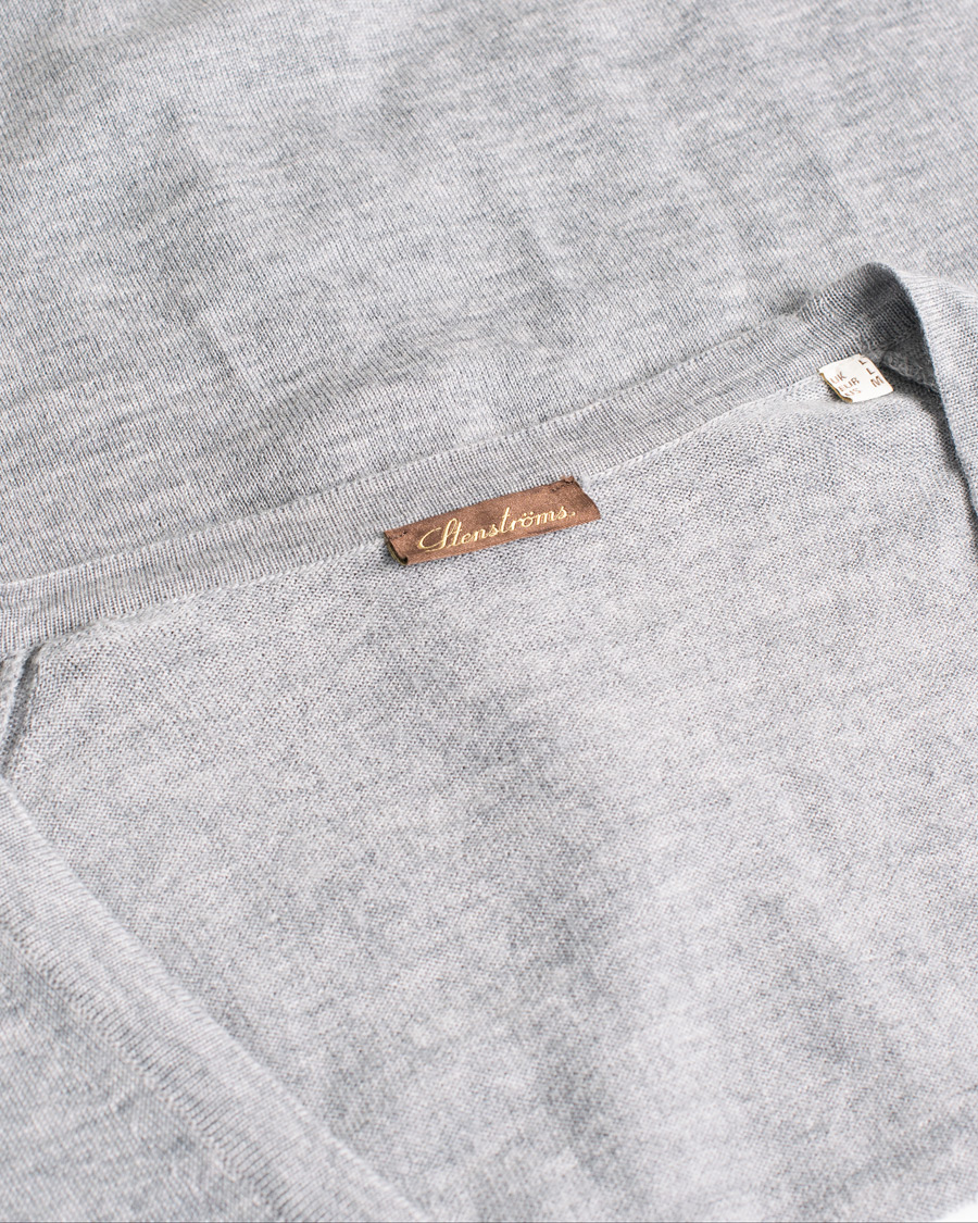 Men | Sweaters & Knitwear | Pre-owned | Stenströms Merino Zegna Knitted Cardigan Light Grey