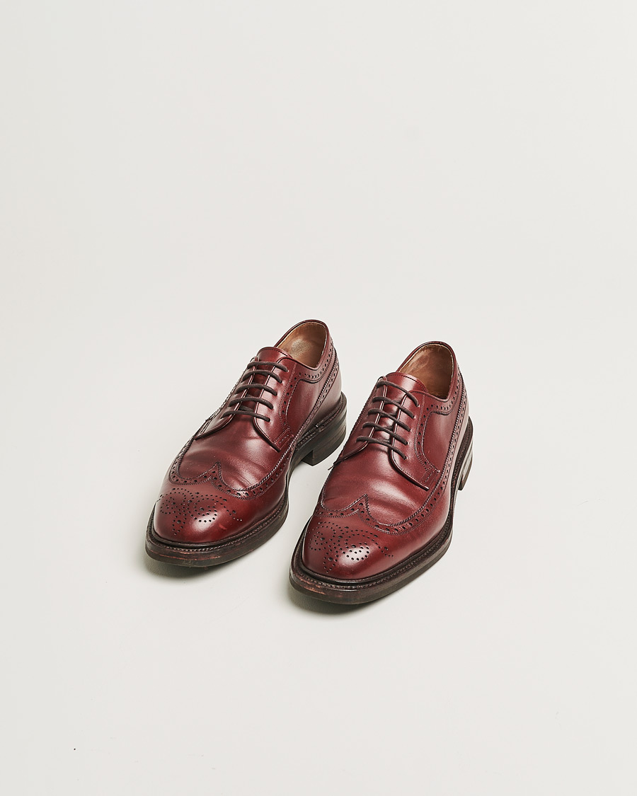 Men | Pre-owned Shoes | Pre-owned | Carmina Longwing Derby Shoes 532 Burgundy Calf UK7,5 - EU41