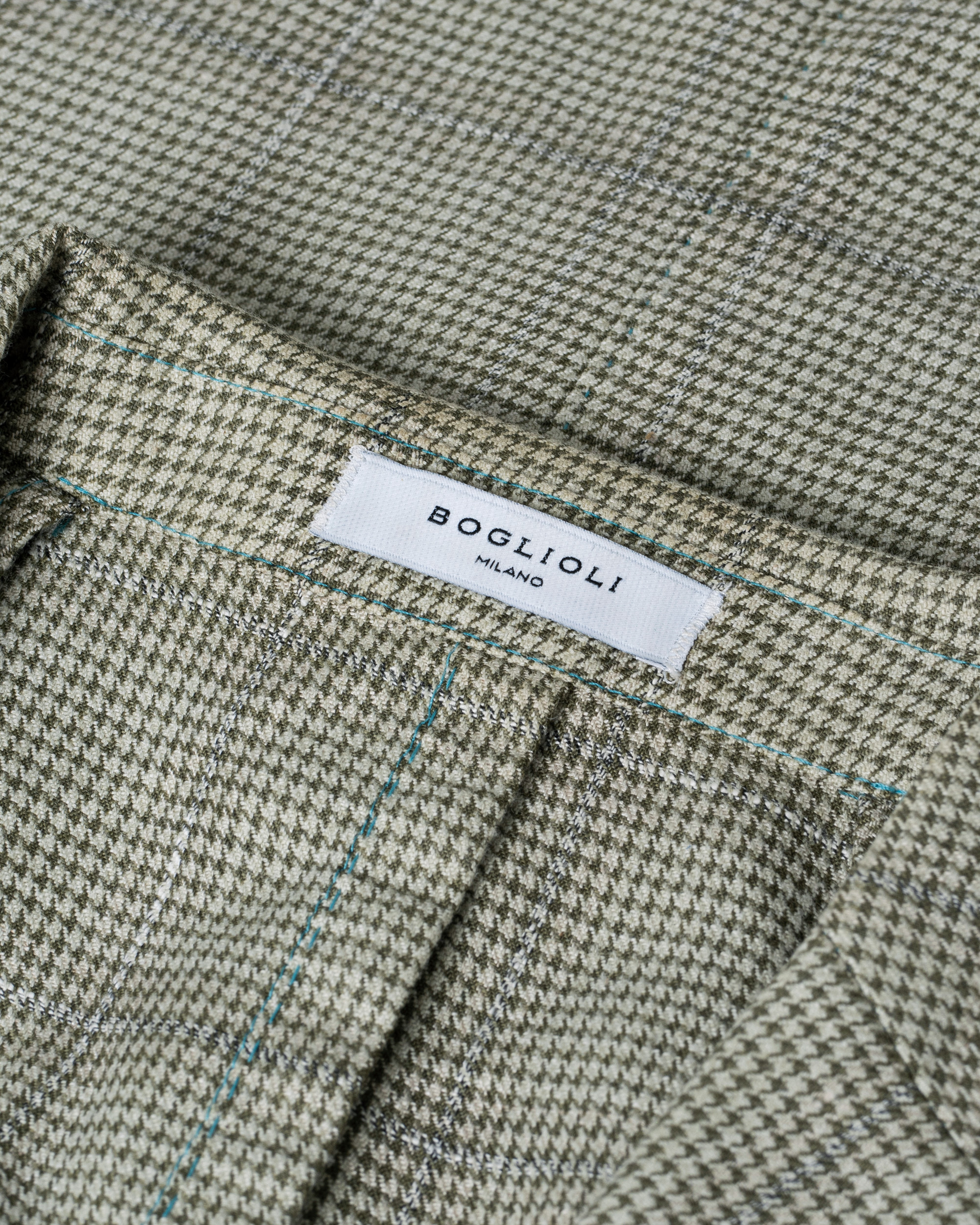 Men | Blazers | Pre-owned | Boglioli K Jacket Houndstooth Overcheck Blazer Green 46
