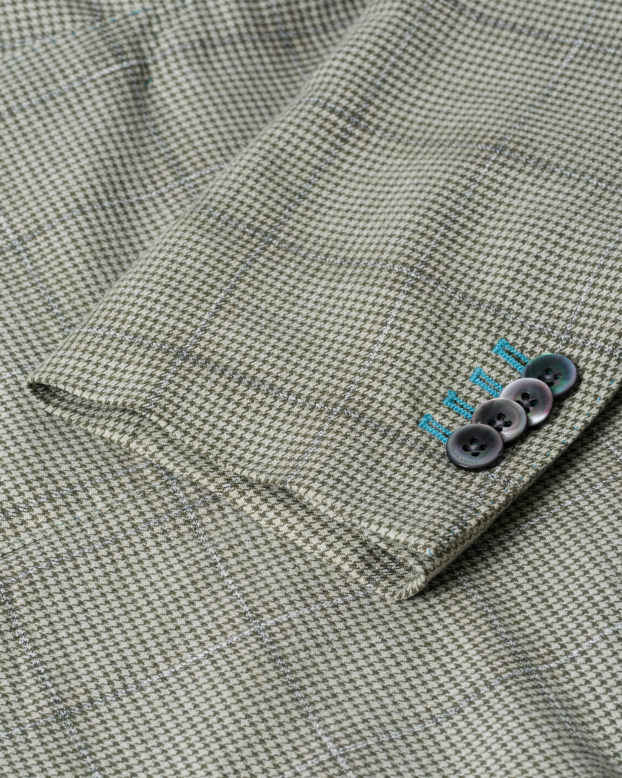 Men | Blazers | Pre-owned | Boglioli K Jacket Houndstooth Overcheck Blazer Green 46