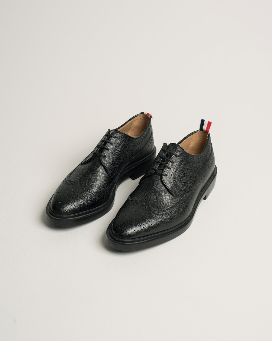 Men | Thom Browne Lightweight Longwing Brogues Black | Pre-owned | Thom Browne Lightweight Longwing Brogues Black