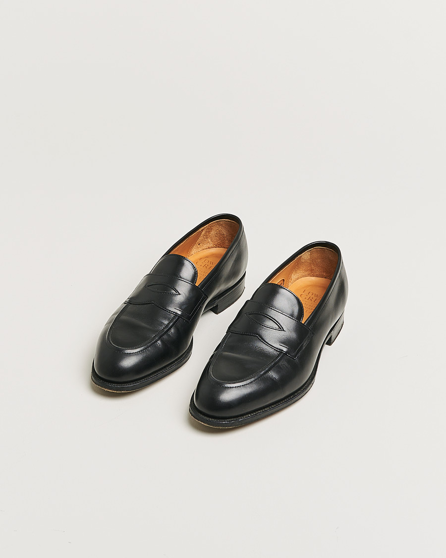 Men | Edward Green Piccadilly Penny Loafer Black Calf | Pre-owned | Edward Green Piccadilly Penny Loafer Black Calf