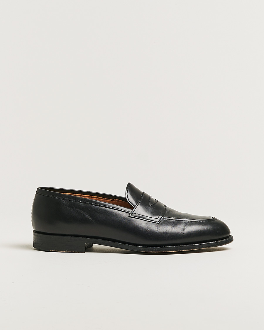 Men | Edward Green Piccadilly Penny Loafer Black Calf | Pre-owned | Edward Green Piccadilly Penny Loafer Black Calf