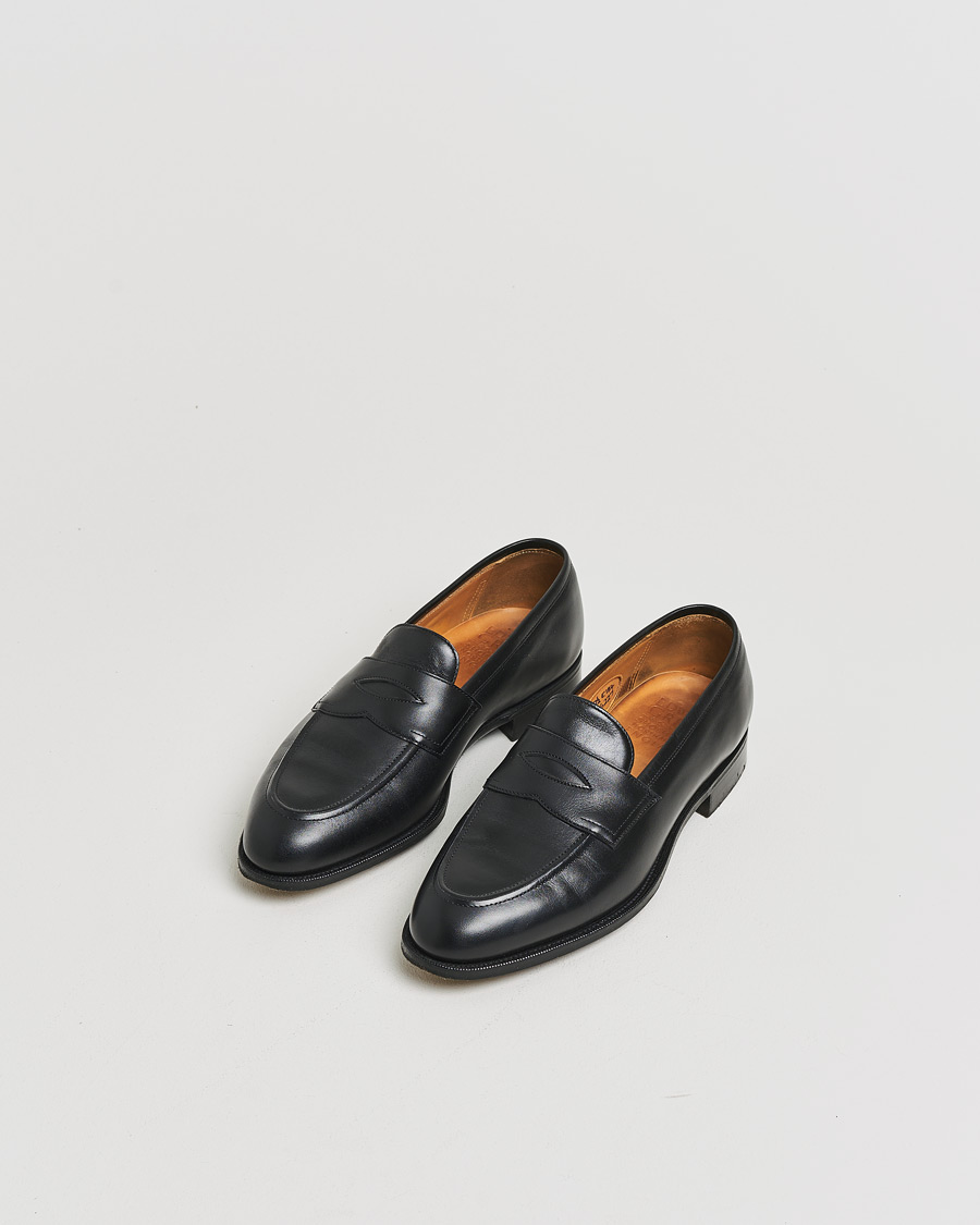 Men | Pre-owned Welted shoes | Pre-owned | Edward Green Piccadilly Penny Loafer Black Calf UK7,5 - EU41,5