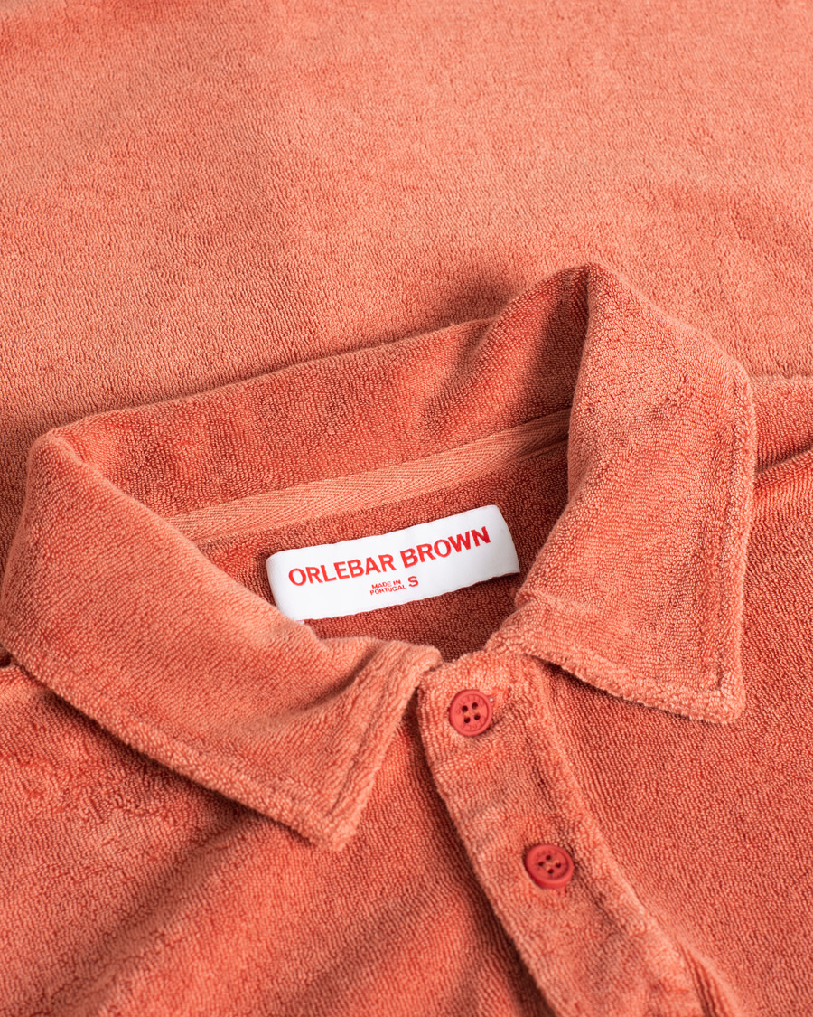 Men | Polo Shirts | Pre-owned | Orlebar Brown Terry Polo Peach S