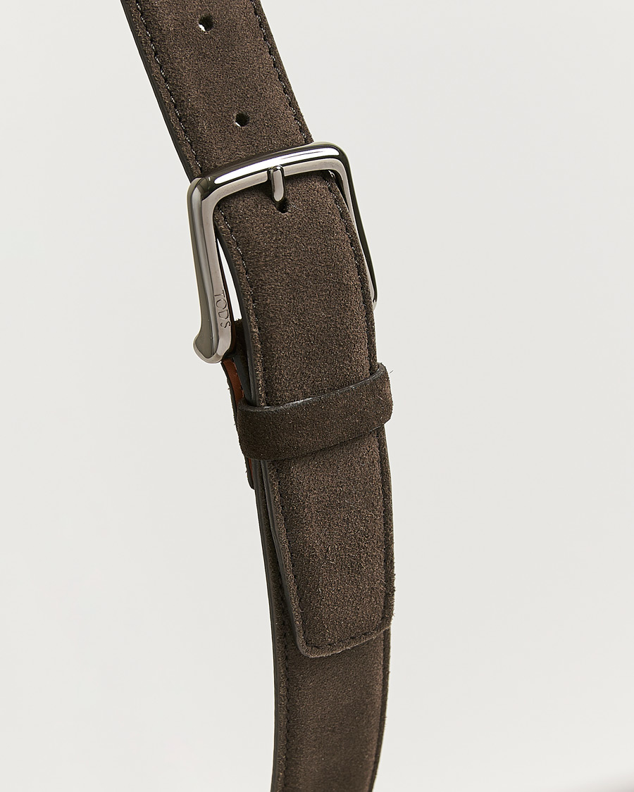 Men | Pre-owned Accessories | Pre-owned | Tod's Suede 3,5 cm Belt Brown 95