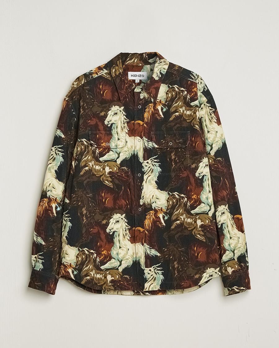 Men | Coats & Jackets | Pre-owned | KENZO Chevwaux Printed Overshirt Multi