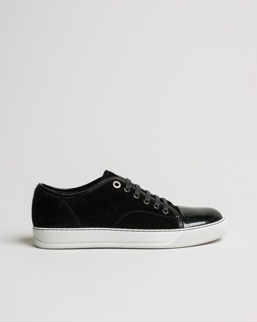 Men | Lanvin Patent Cap Toe Sneaker Black | Pre-owned | Lanvin Patent Cap Toe Sneaker Black