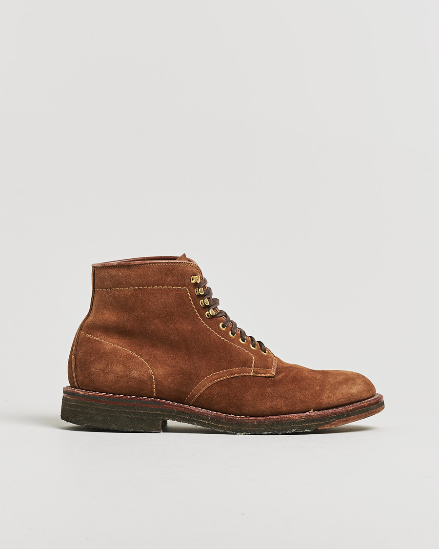 Men | Pre-owned Shoes | Pre-owned | Alden 46054H Plain Toe Boot Snuff Suede US8 - EU41,5