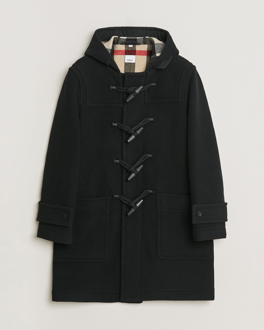 Burberry Wool Duffle Coat Black 50 at CareOfCarl.com