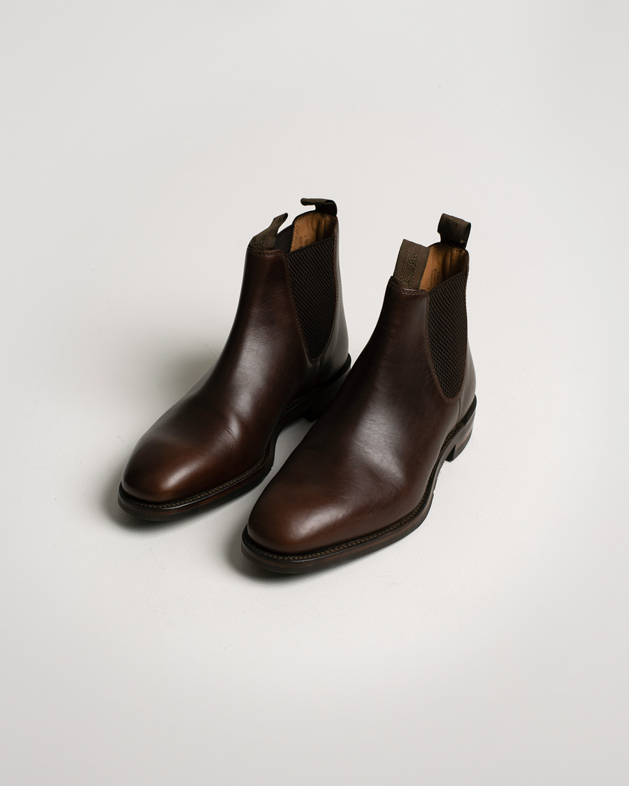 Men | Loake 1880 Chatsworth Chelsea Boot Dk Brown Waxy Calf | Pre-owned | Loake 1880 Chatsworth Chelsea Boot Dk Brown Waxy Calf