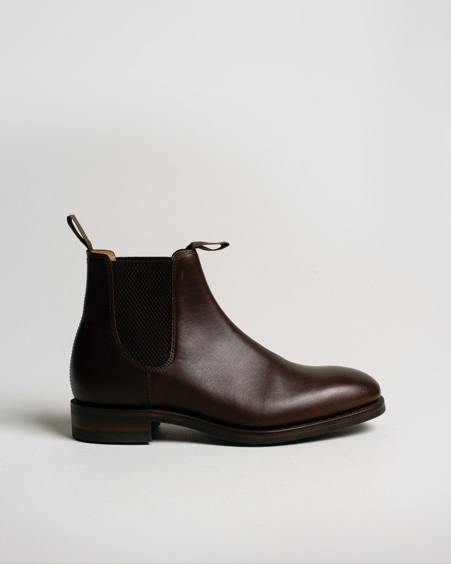 Men | Loake 1880 Chatsworth Chelsea Boot Dk Brown Waxy Calf | Pre-owned | Loake 1880 Chatsworth Chelsea Boot Dk Brown Waxy Calf