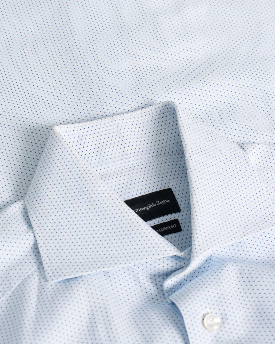 Men | Shirts | Pre-owned | Ermenegildo Zegna Slim Fit Cotton Shirt Blue 38 - S