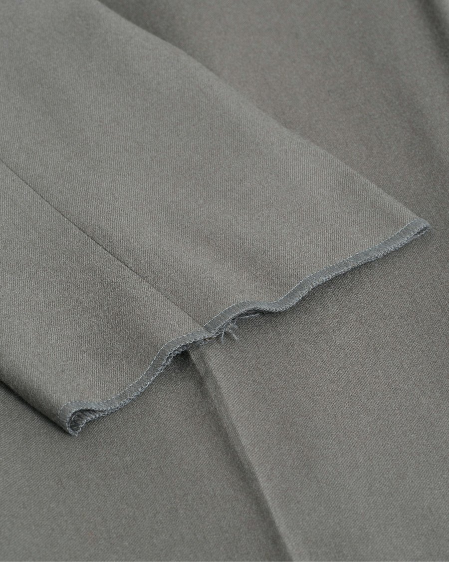 Men | Trousers | Pre-owned | Giorgio Armani Tapered Wool Flannel Trousers Light Grey