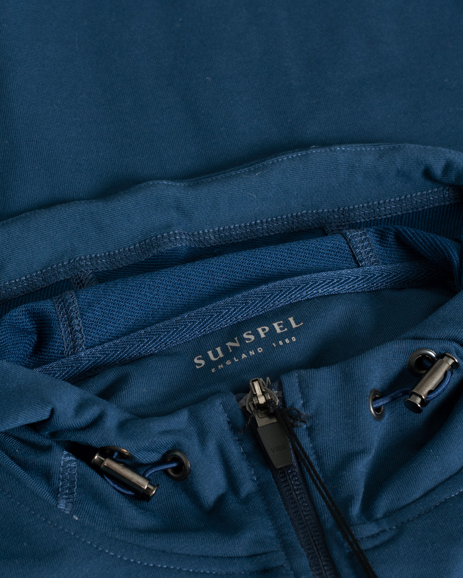 Men | Sweaters & Knitwear | Pre-owned | Sunspel Active Full Zip Hood Navy