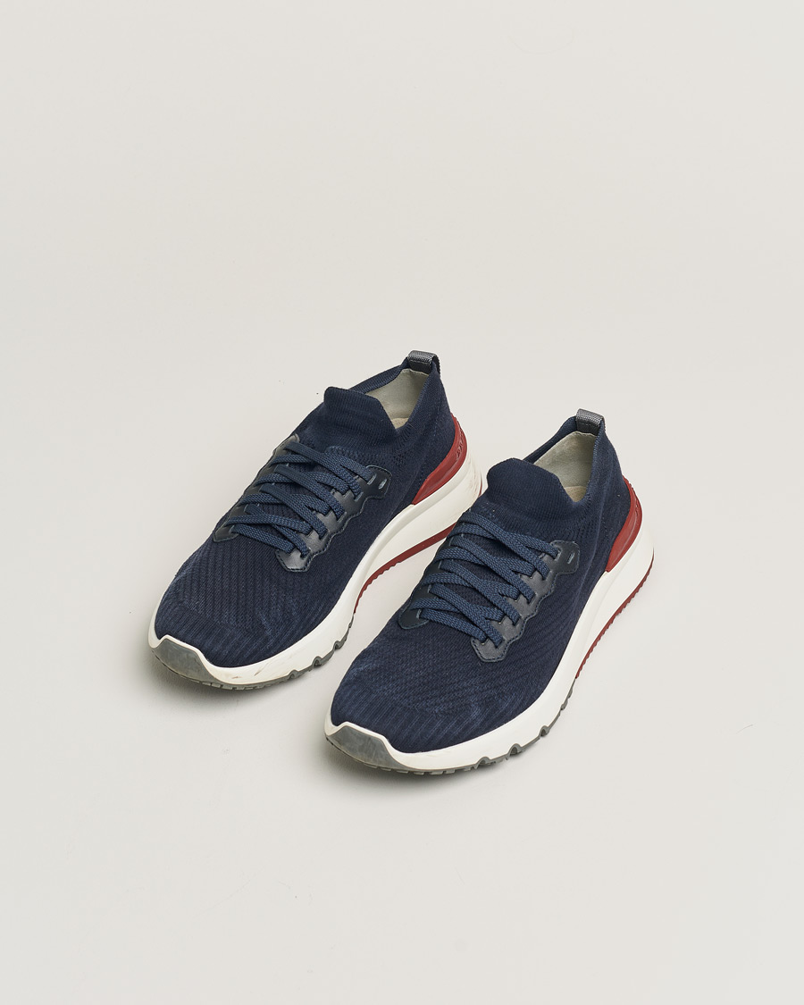 Men | Brunello Cucinelli Mesh Running Sneakers Navy | Pre-owned | Brunello Cucinelli Mesh Running Sneakers Navy