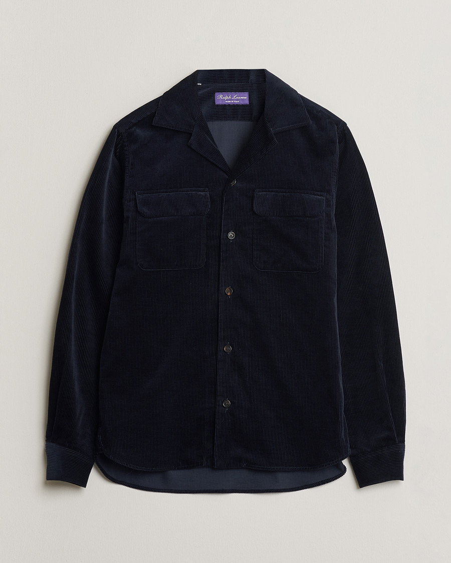 Men | Pre-owned Shirts | Pre-owned | Ralph Lauren Purple Label Double Pocket Overshirt Classic Navy S