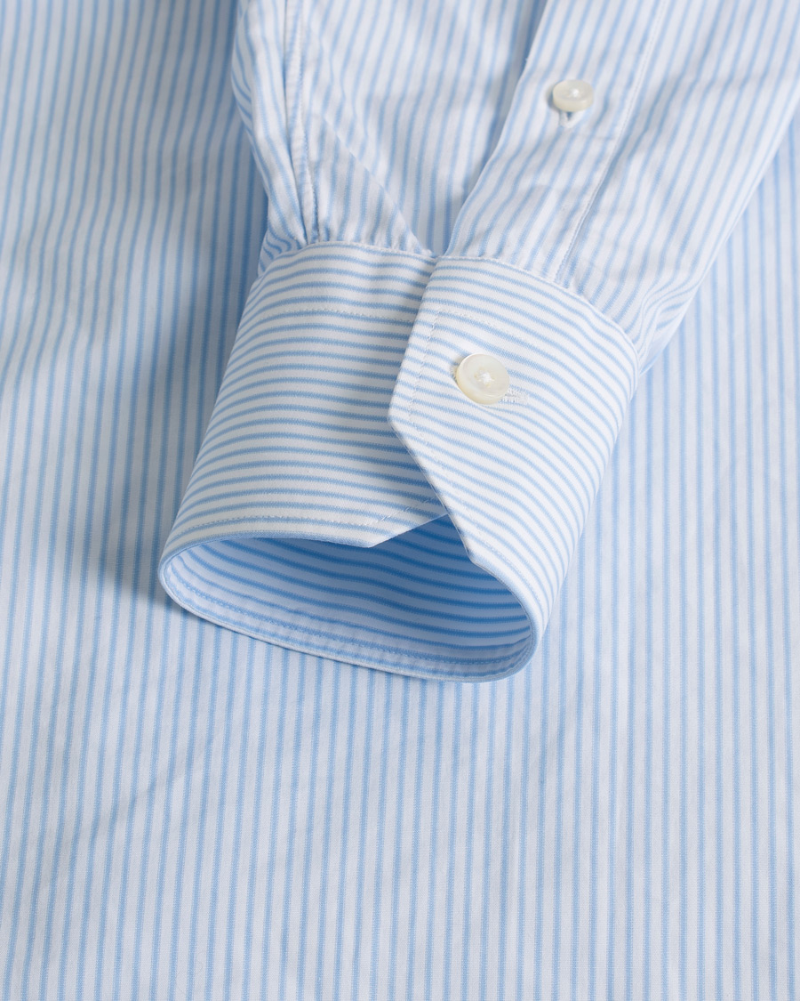 Men | Pre-owned Shirts | Pre-owned | Ermenegildo Zegna Slim Fit Trofeo Striped Cotton Shirt Light Blue 38 - S