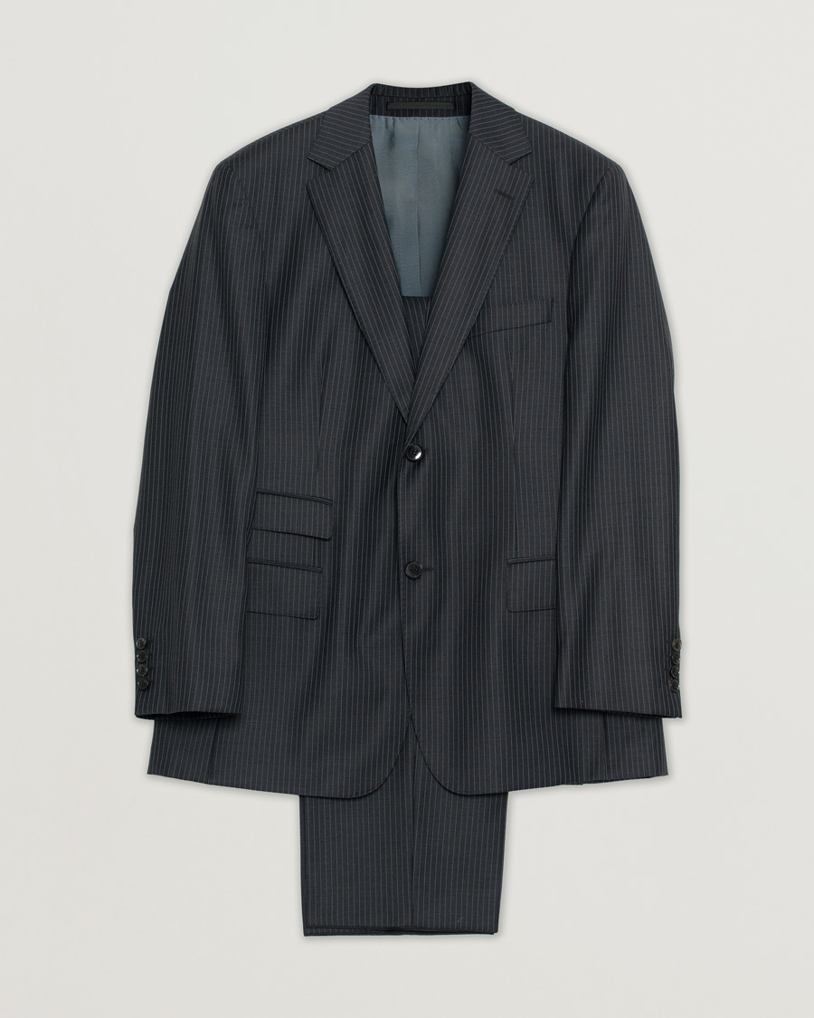 Men | Blazers | Pre-owned | Boss Pinstripe Wool Suit Navy 52