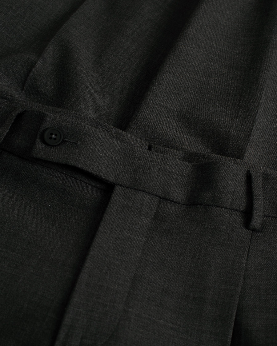 Men | Trousers | Pre-owned | Berwich Retro Elax Wool Trousers Dark Grey 46