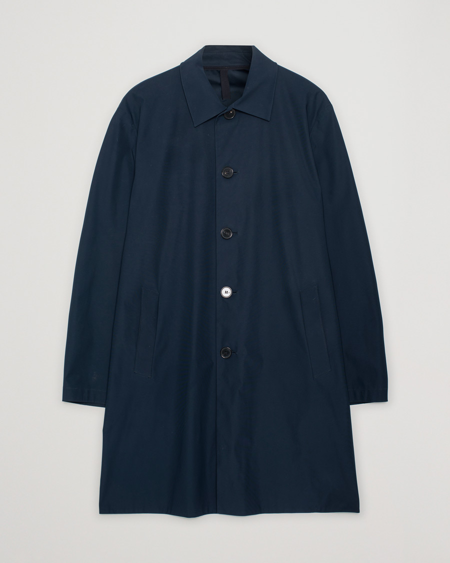 Men | Coats & Jackets | Pre-owned | Harris Wharf London Light Technic Mac Coat Dark Blue