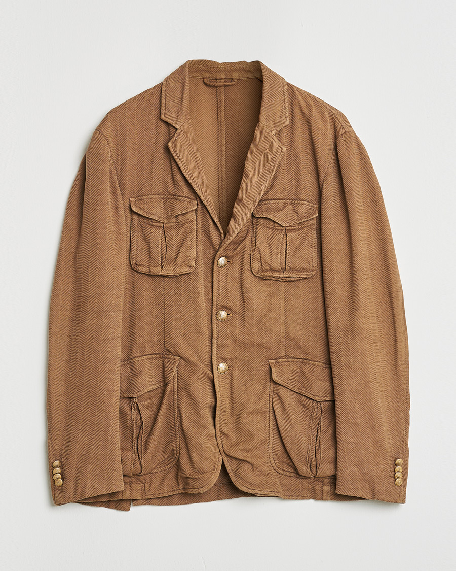 Men | Altea Safari Blazer Camel Brown 52 | Pre-owned | Altea Safari Blazer Camel Brown 52